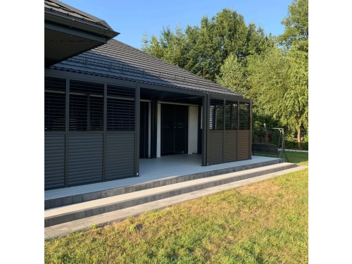 Pergole Nordvic Skyline 3x6 i 3x3 z panelami żaluzjowymi